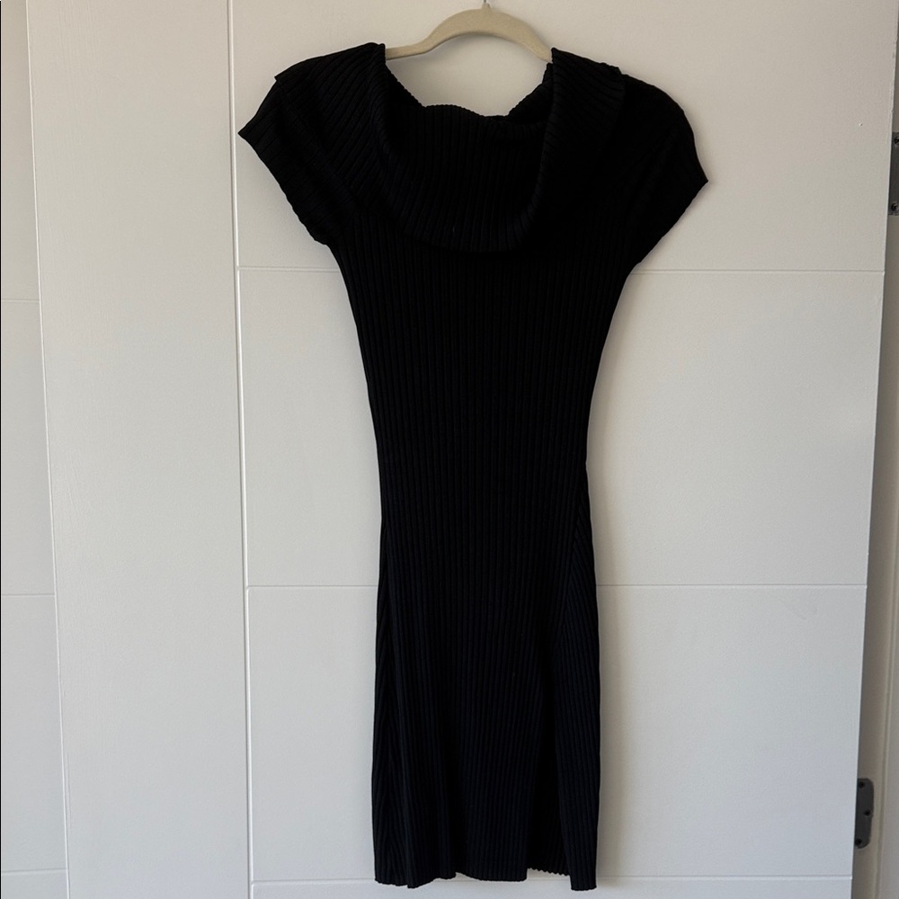 BCBG MaxAZRIA Black Ribbed Dress